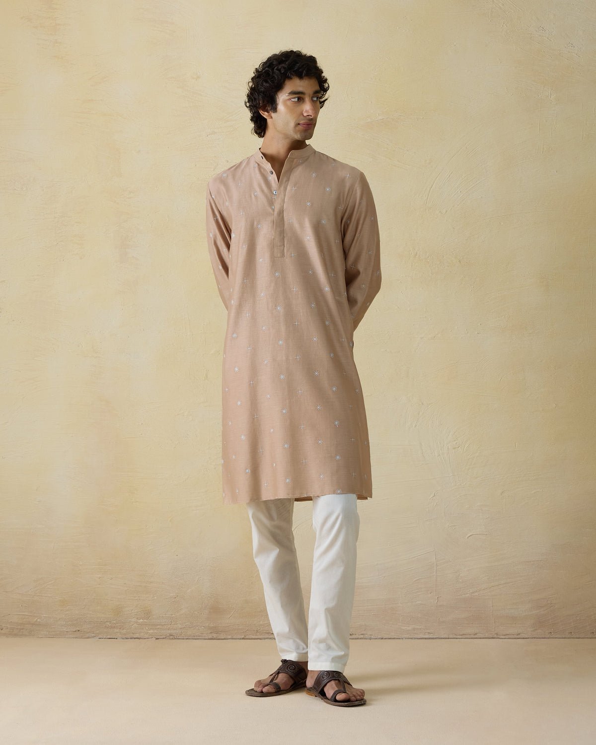 Neckband Kurta - Chanderi Classic Fit