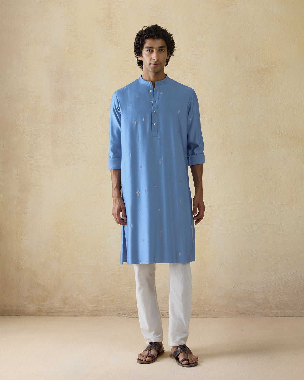 Bageecha Kurta - Viscose Silk Blend Classic Fit